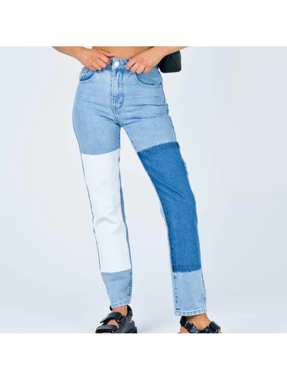 Princess Polly Cofield mom jeans colorblock high rise